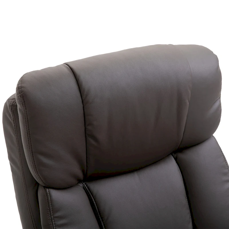HOMCOM PU Leather Massage Recliner Chair with Ottoman Armchair