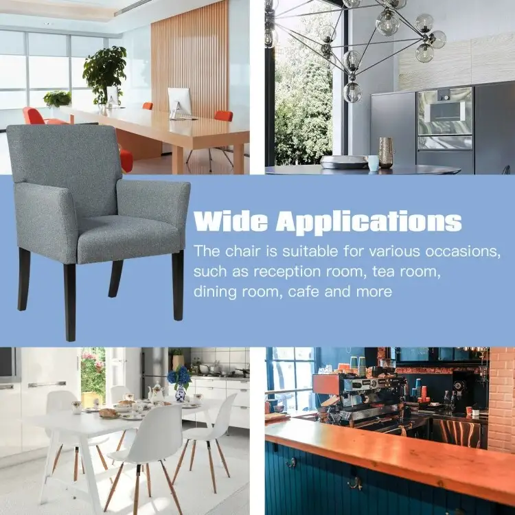 Executive Guest Chair Reception Waiting Room Arm Chair - 27.5 x 23 x 35.5 (L x W x H)