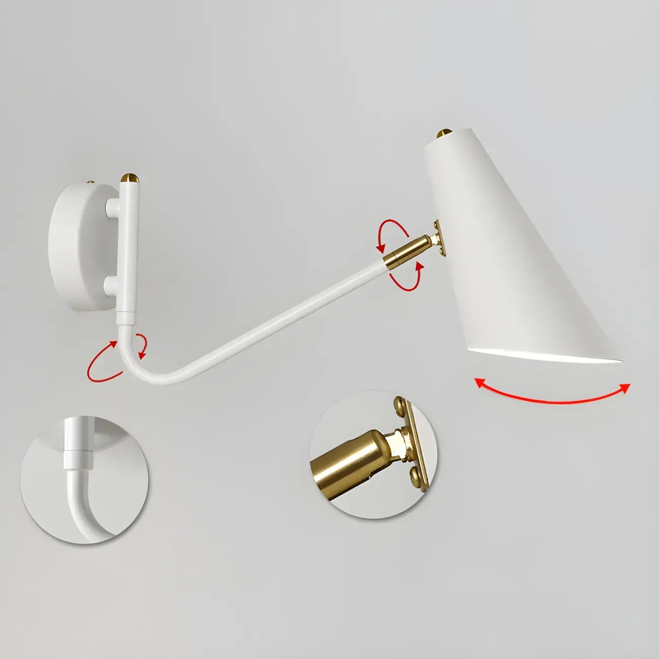 Modern Metal Simple Swing Arm Wall Light