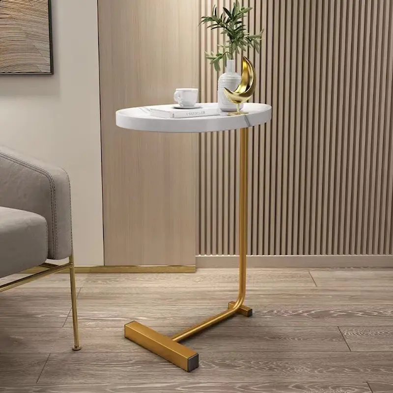 2-Pieces C-Shaped Side Table Coffee Table Small Sofa Table