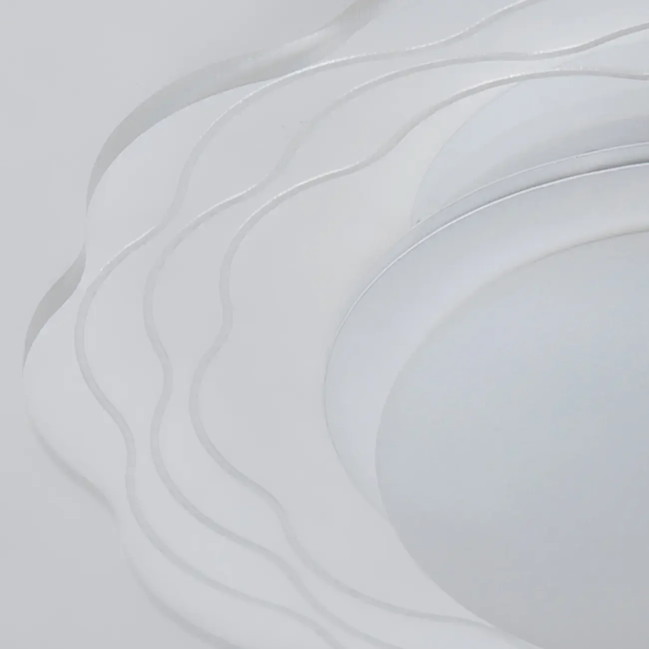 Mini White Artistic Flower Shade Flush Ceiling Light Dimmable