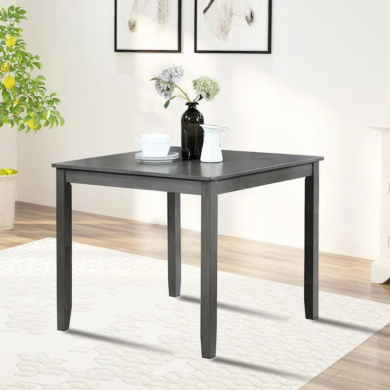Modern Square Wood Dining Table for 4
