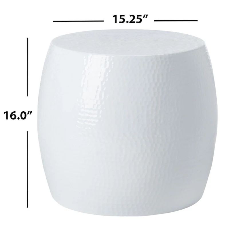 SAFAVIEH Helaine Silver Round Table - 15 W x 15 D x 16 H - 15Wx15Dx16H