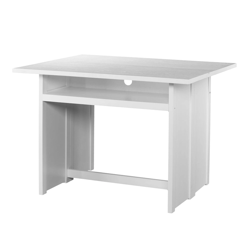 SEI Furniture Kleberg White Convertible Console to Dining Table