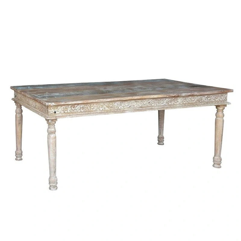 Driftwood Recycled Carved Dining Table -83 - 83