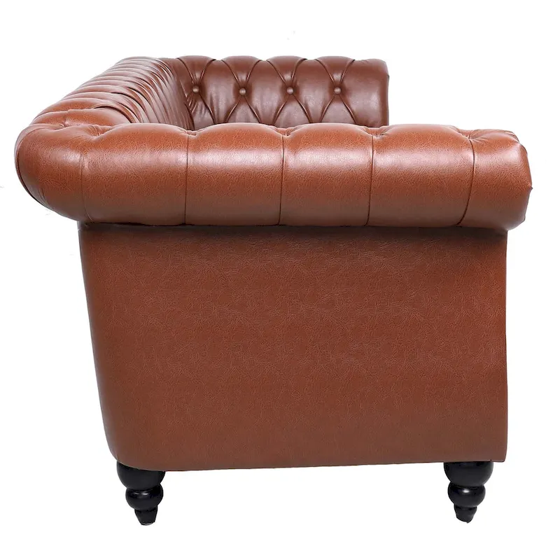 84.65 Rolled Arm Chesterfield 3 Seater Sofa