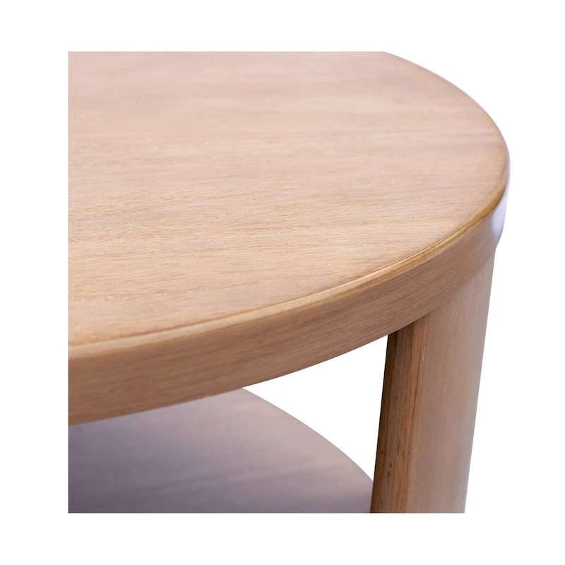 INK+IVY Skye Round Coffee Table with Shelf