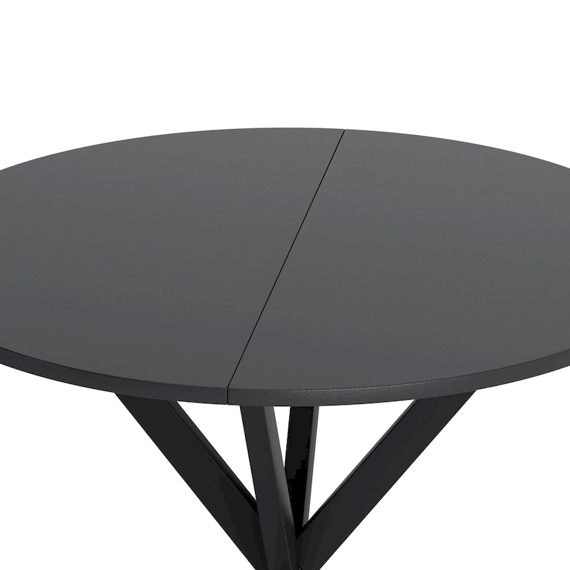 Modern Cross Leg Round Dining Table ,Two Piece Removable Top
