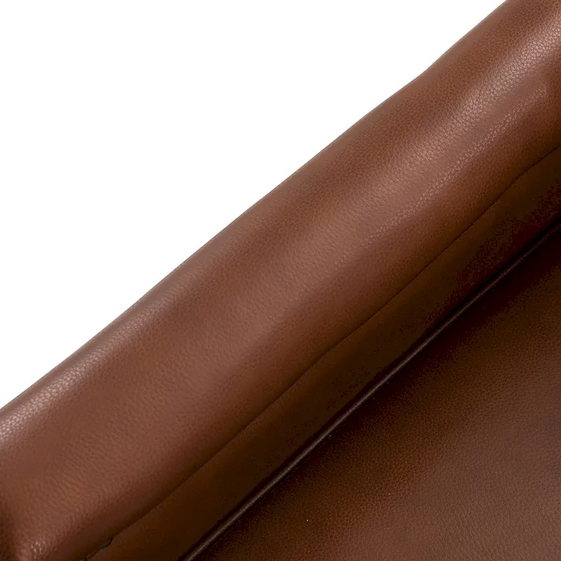 Rita Classic Genuine Leather Swivel Armchair With Nailhead Trims Set Of 2 By HULALA HOME