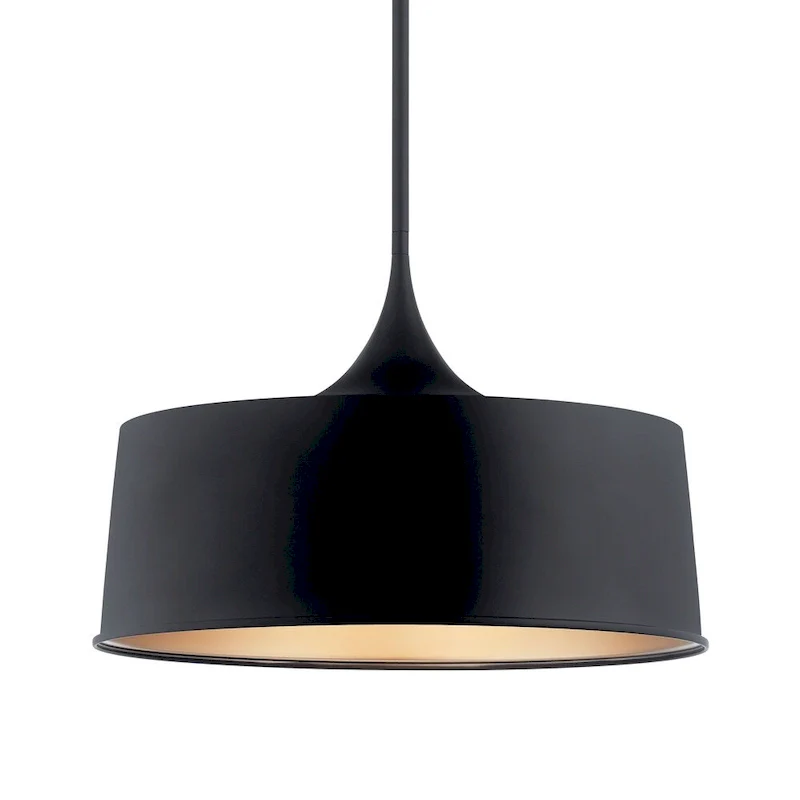 Kichler Lighting Elias 1-Light Pendant/Semi Flush Light Black