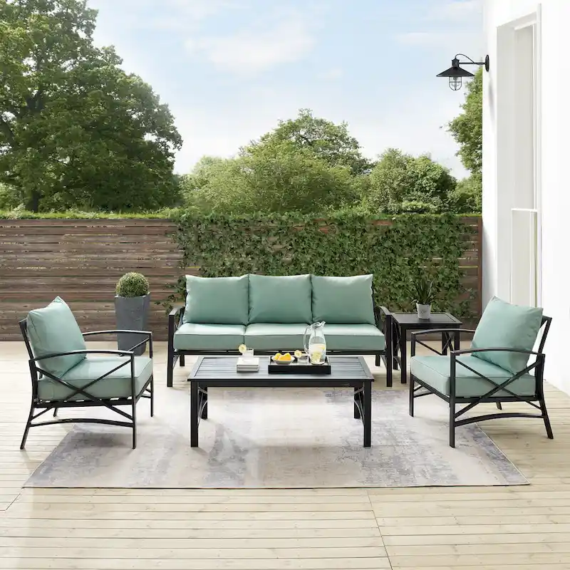 Crosley Kaplan 5Pc Outdoor Sofa Set - 147 W x 68.5 D x 32 H