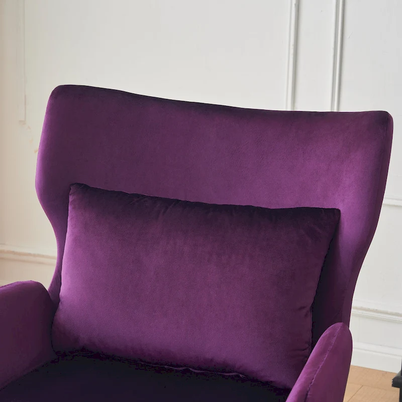 32 Wing Back Velvet Accent Chair