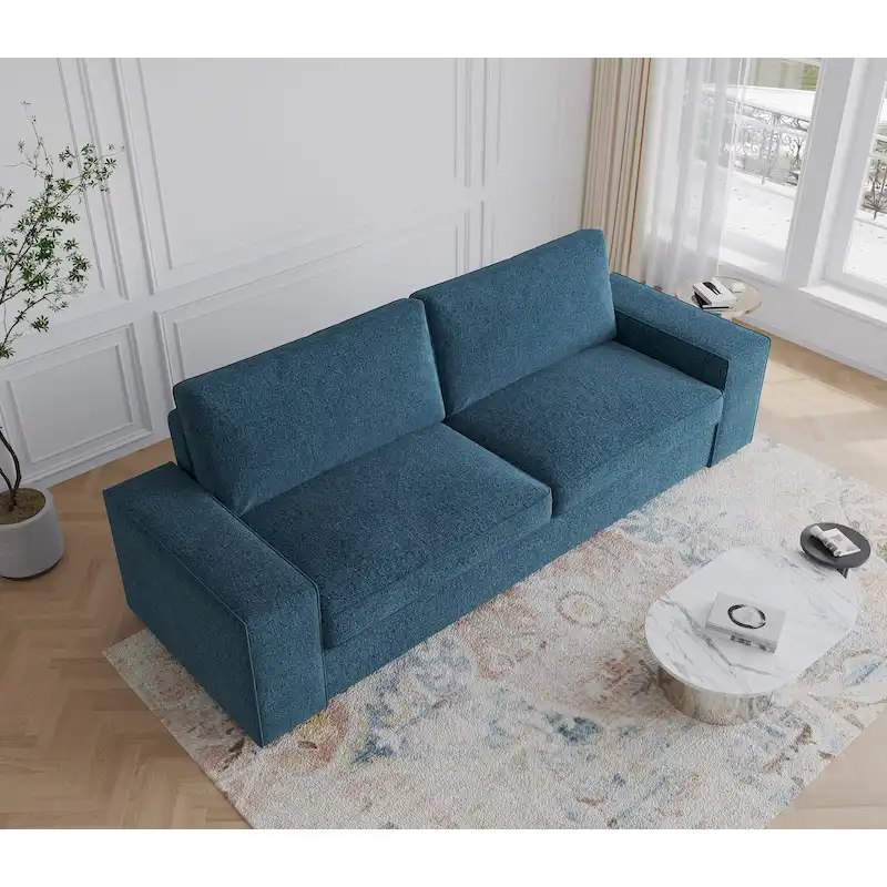 Modern 80 Upholstered Fabric 3-Seater Sofa