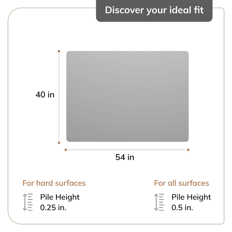 Jani 40 x 54 1/2 Rug'd Chair Mat