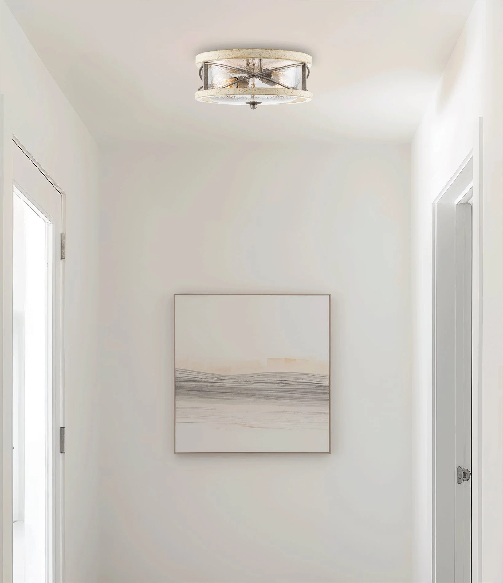 Blaylock 13 2-Light Modern Farmhouse Flush Mount Ceiling Light