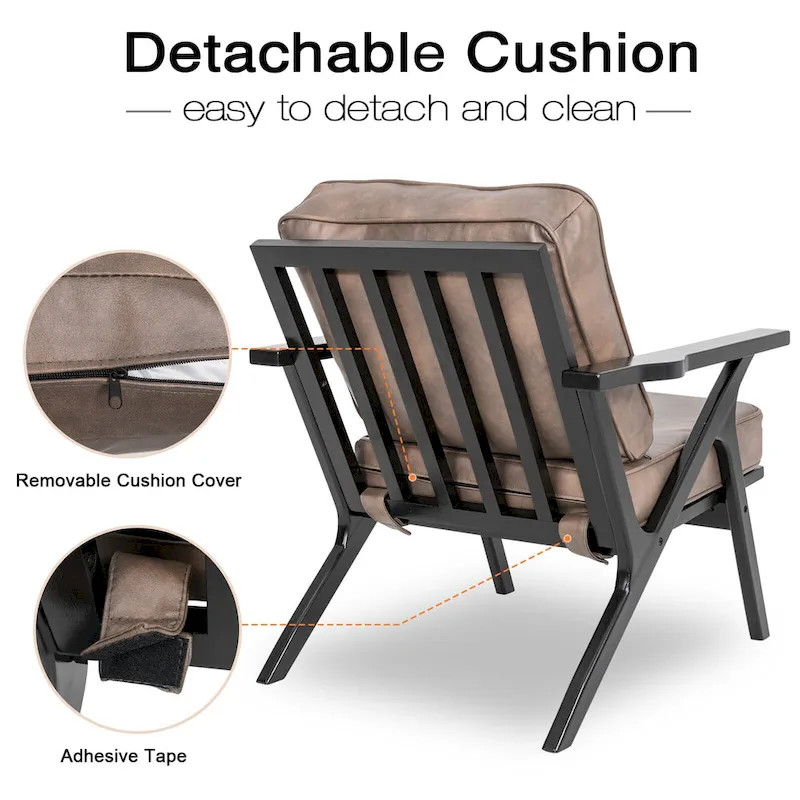 Accent Chair Living Room Chairs Mid Century Modern Chair Leisure Side Reading Arm Chair