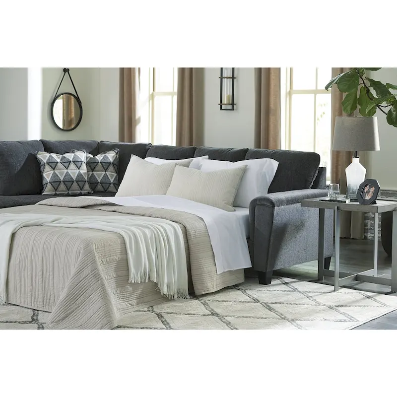 Signature Design by Ashley Abinger 2-Piece Sleeper Sectional with Chaise - 116 W x 91 D x 39 H