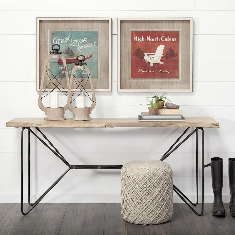 Mercana Allium Brown Woven Wool Round Pouf