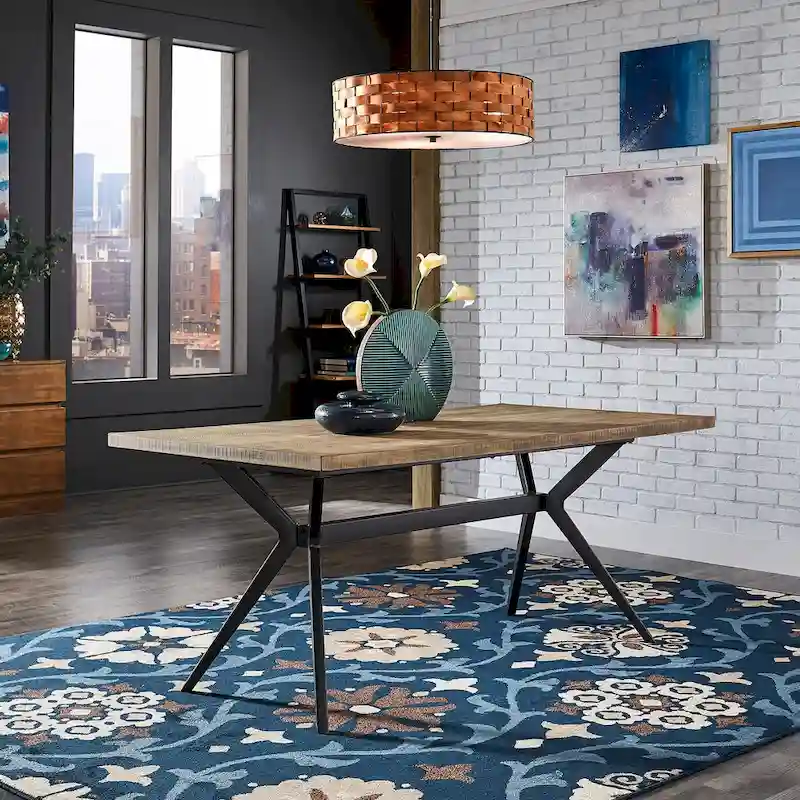 Vaduz 70 Iron Grey Metal Base 4-6 Person Dining Table