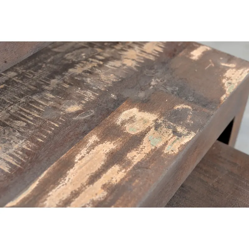 Handmade Old Reclaimed Wood Nesting Tables, Set of 3 (India) - 20  x 16  x 24