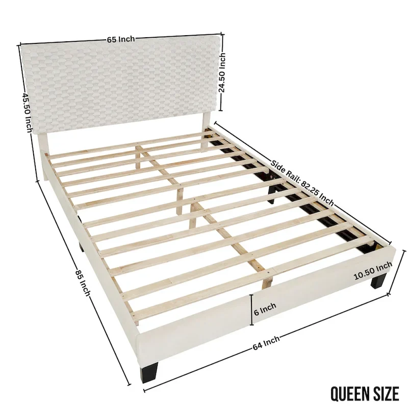 Roundhill Furniture Findlay 3-Piece Bedroom Set in White Dove