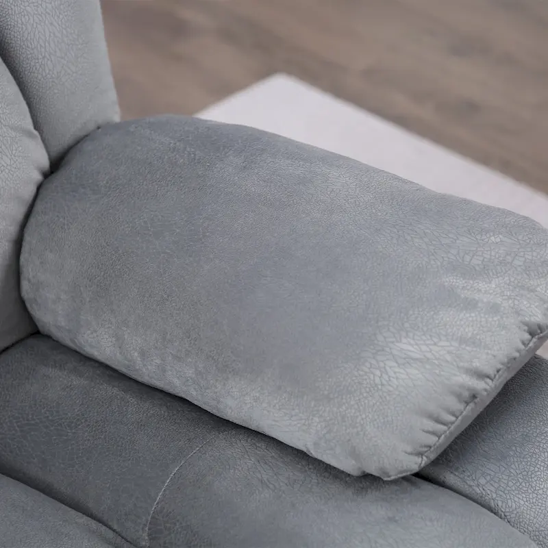 Soft Fabric Overstuff Manual Recliner with Massager and Heat