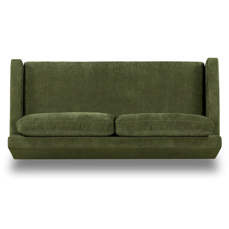 Poly & Bark Zyon 90 Sofa in Distressed Green Velvet