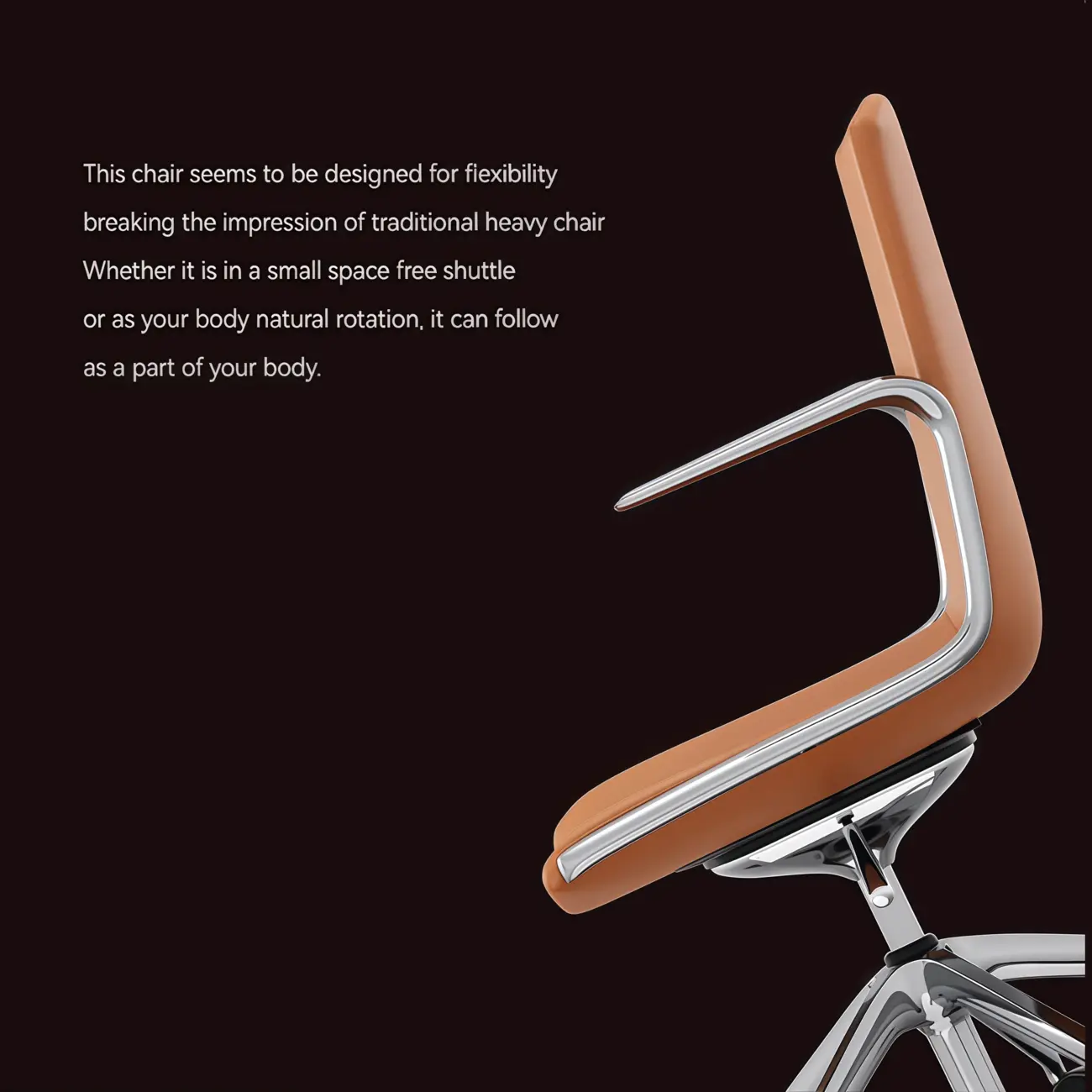 Modern Leather Adjustable Swivel Armrests Office Chair