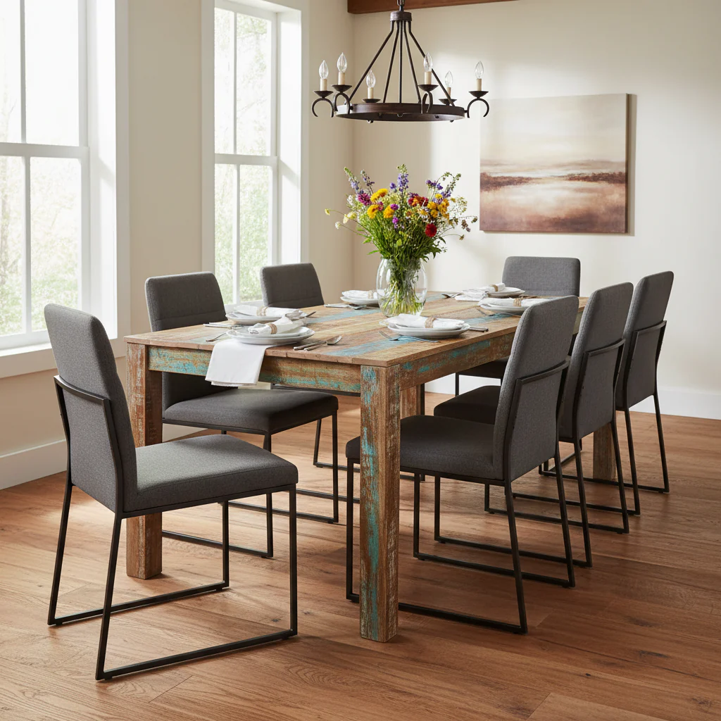 Rustic Multicolor Dining Table