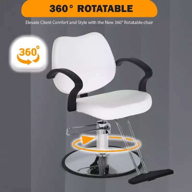 BestMassage Barber Chair Hair Salon Chair with Hydraulic Pump 360 Degrees Swivel