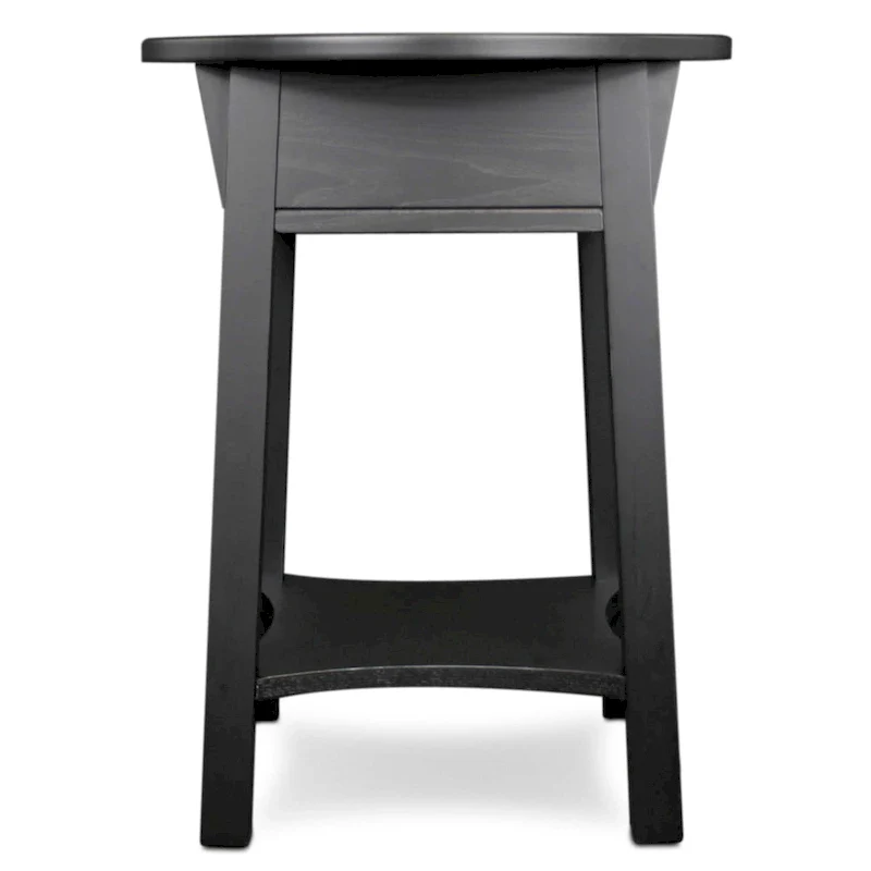 Mission Round End Table with Drawer