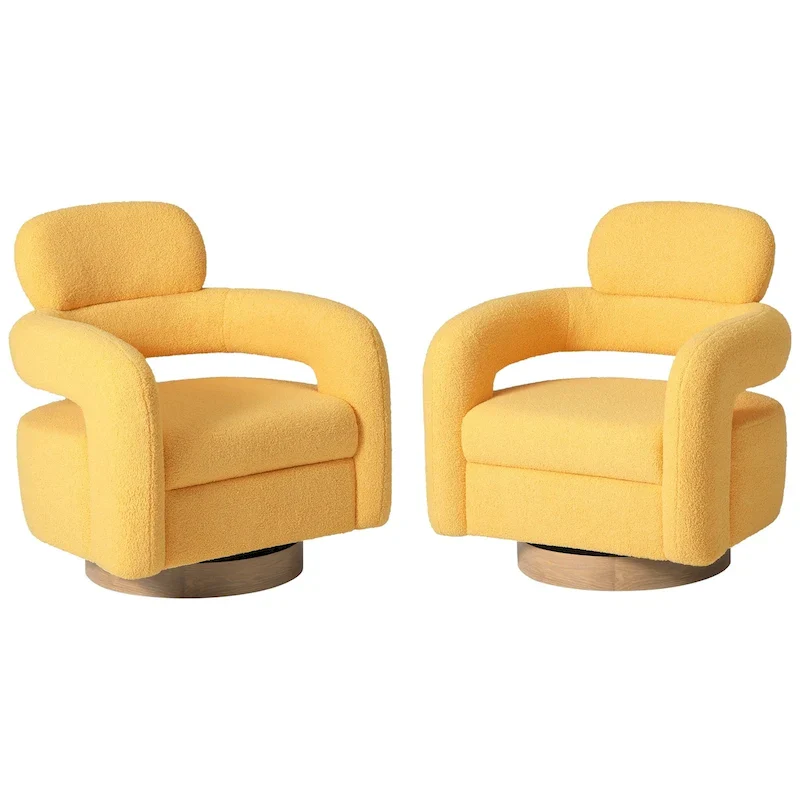 Bayville 29 Wide Sherpa Swivel Chair (Set of 2)