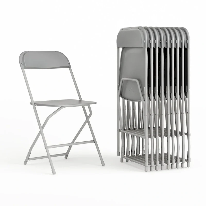 Plastic Folding Chair - 10 Pack 650LB Weight Capacity - Event Chair