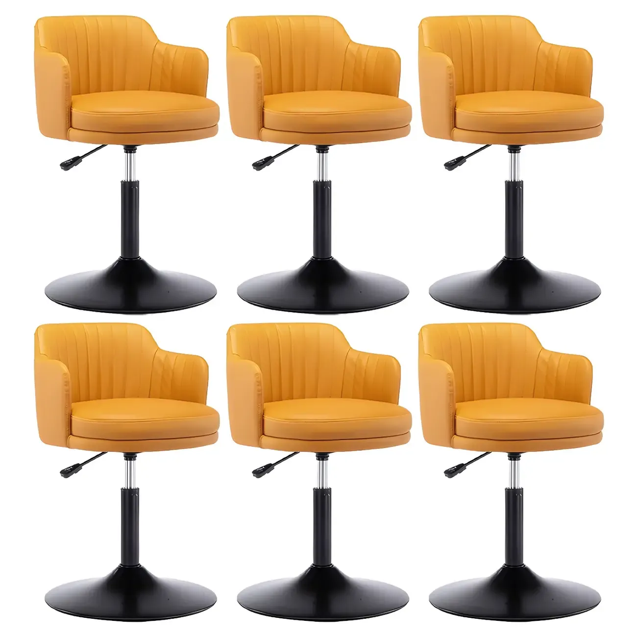 Modern Leather Armrests Swivel Adjustable Bar Stool
