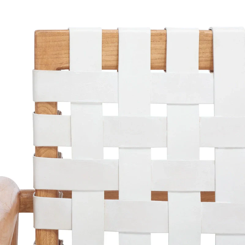 SAFAVIEH Vena Leather Woven Accent Chair - 30 W x 28 D x 28 H - 30Wx28Dx28H