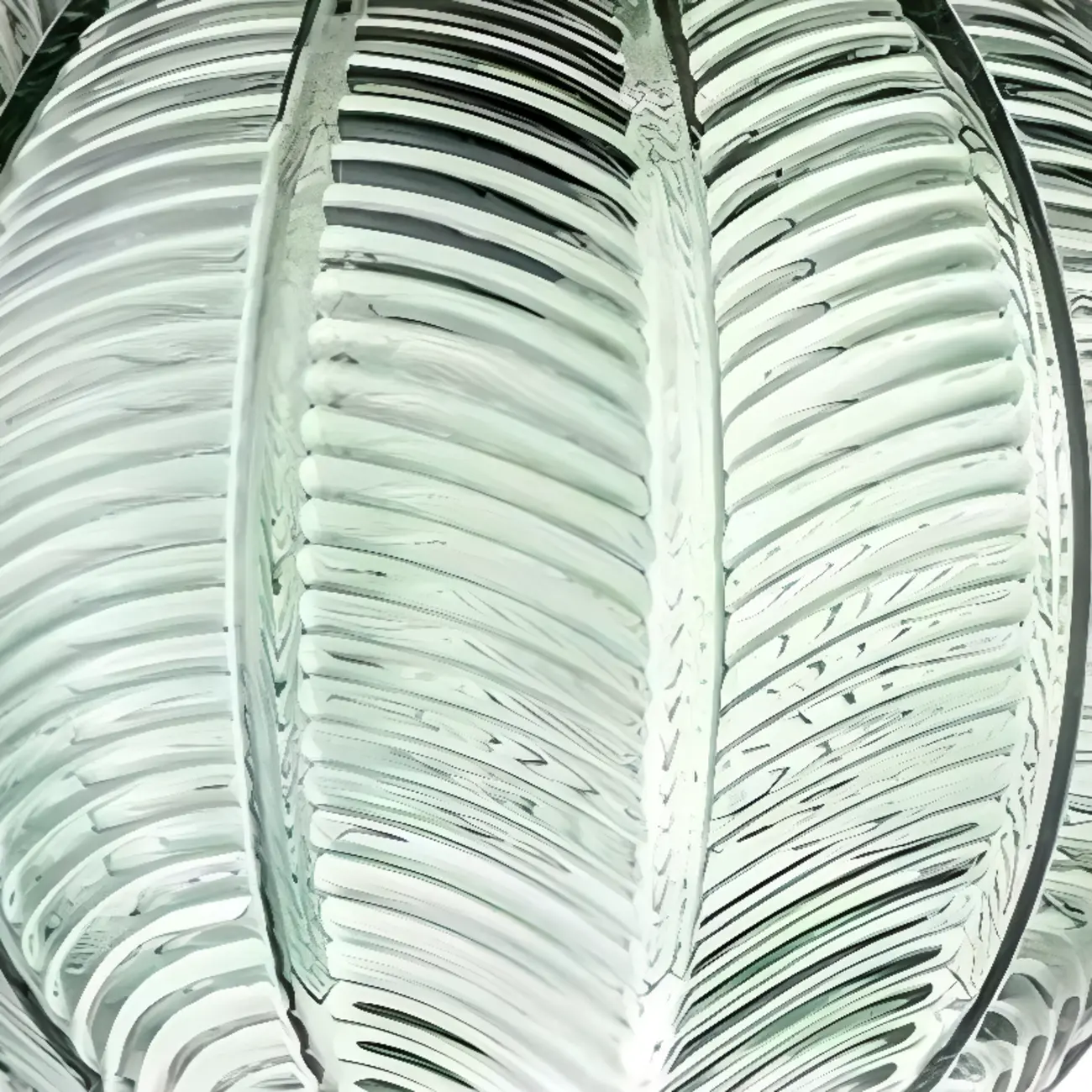 Modern Green Glass Leaf-Inspired Globe Pendant Light