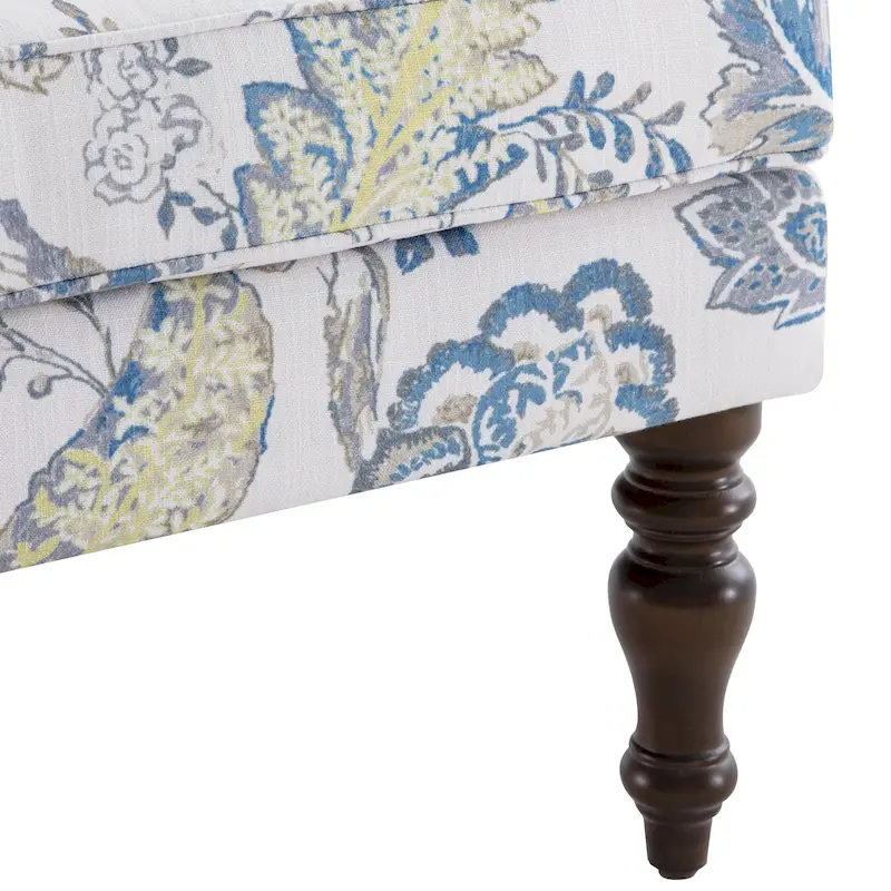 Accent Arm Chair with Turned Legs and Round Arms