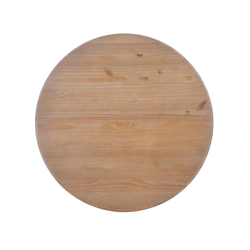 Round Solid Wood Pedestal Table