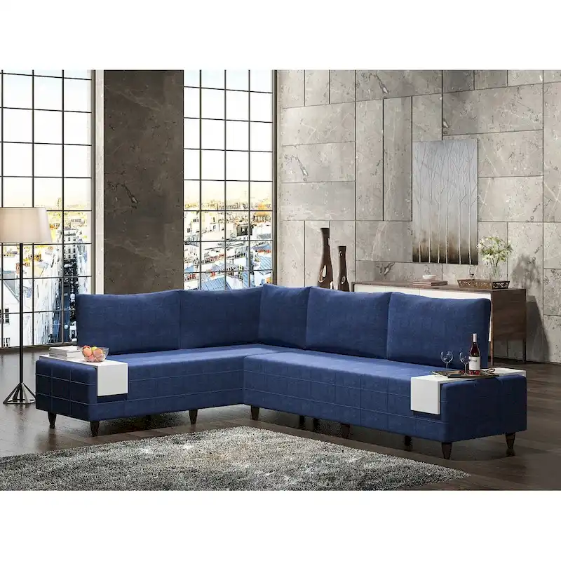 Sagopa Modern Metal Frame with Foam Seat Sectional Sofa