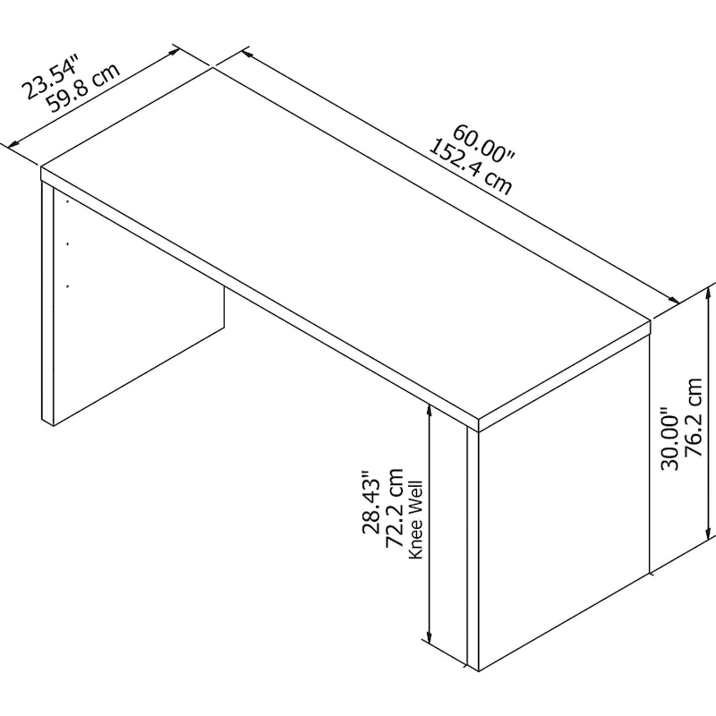 Echo 60W Credenza Desk by Bush Business Furniture