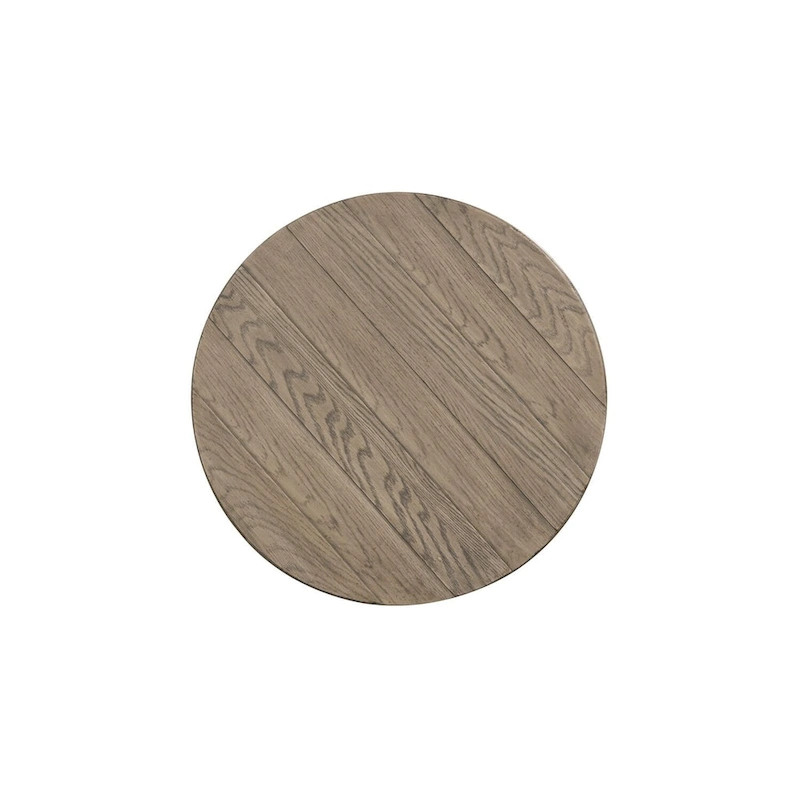 Heartland Antique White Round Pedestal Chair Side Table