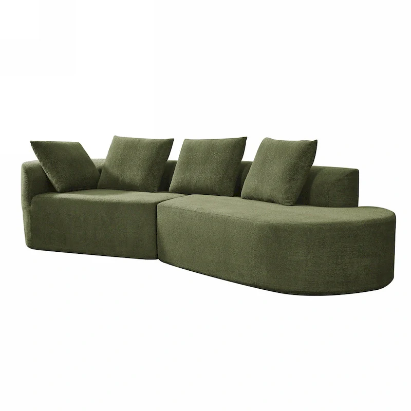 Christopher Knight Home - Olivia Curved Foam Sofa Set - 116  L