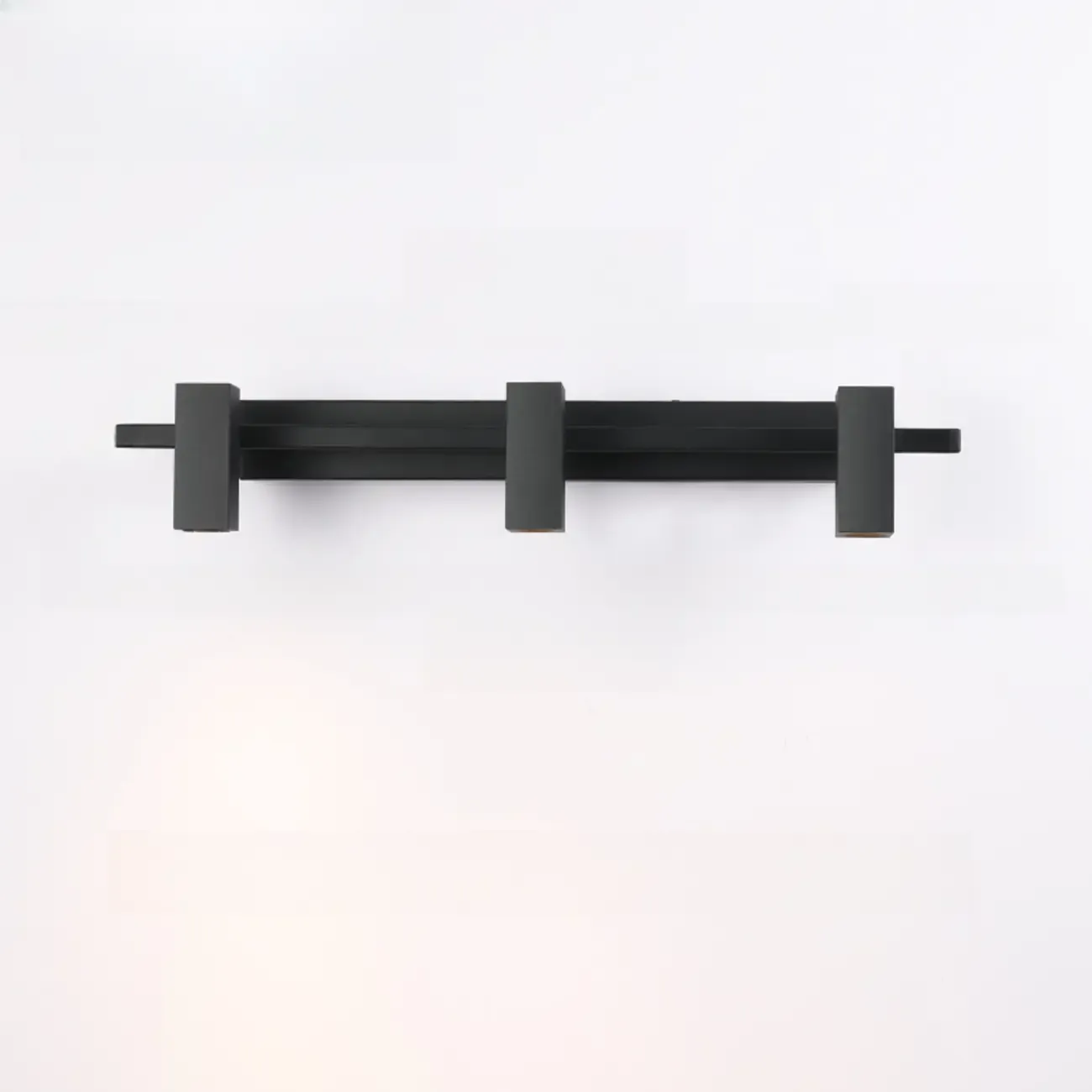 3-Light Rectangle Adjustable Black Vanity Lights