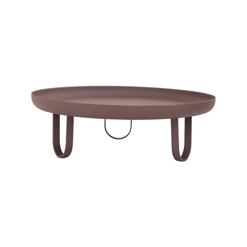 Decorative Textured Metal Footed Pedestal