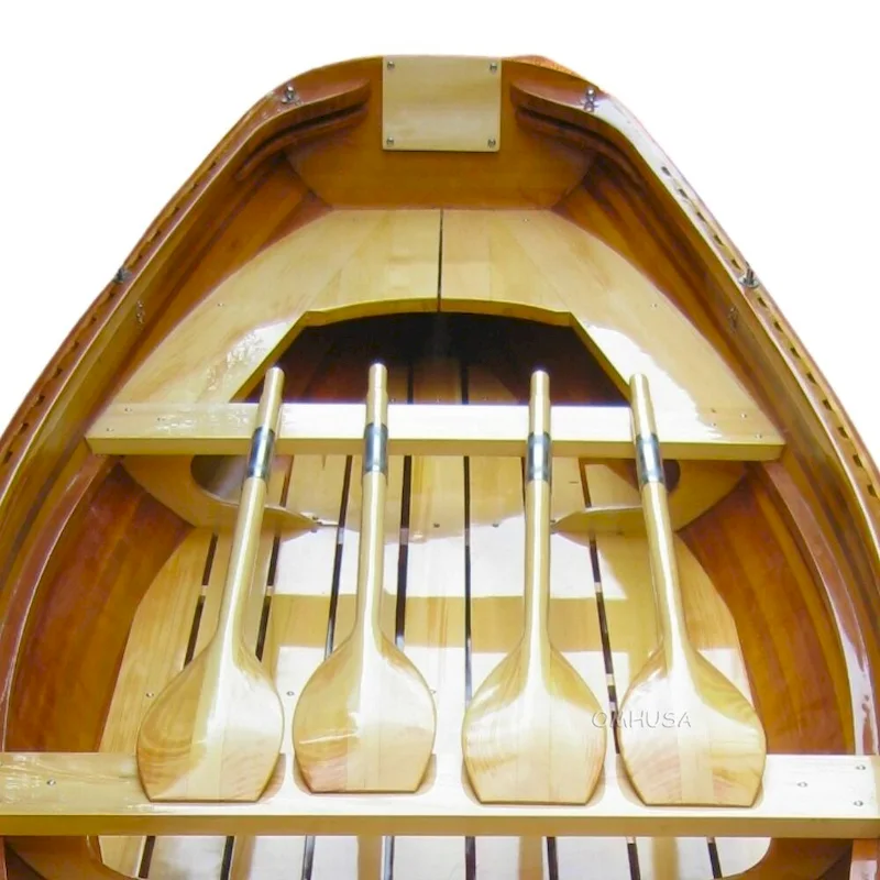 Wooden Whitehall Row Boat with composite reinforcement and gelcoat 17ft