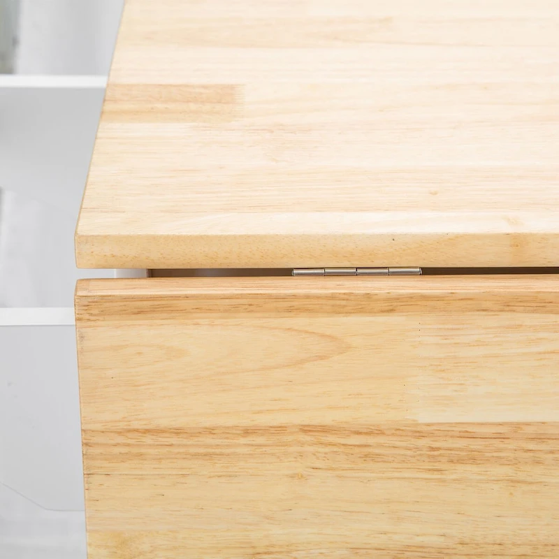 Mobile Kitchen Island & Kitchen Cart,With Extendable Rubber Wood Top and 3 Drawers - 53.93