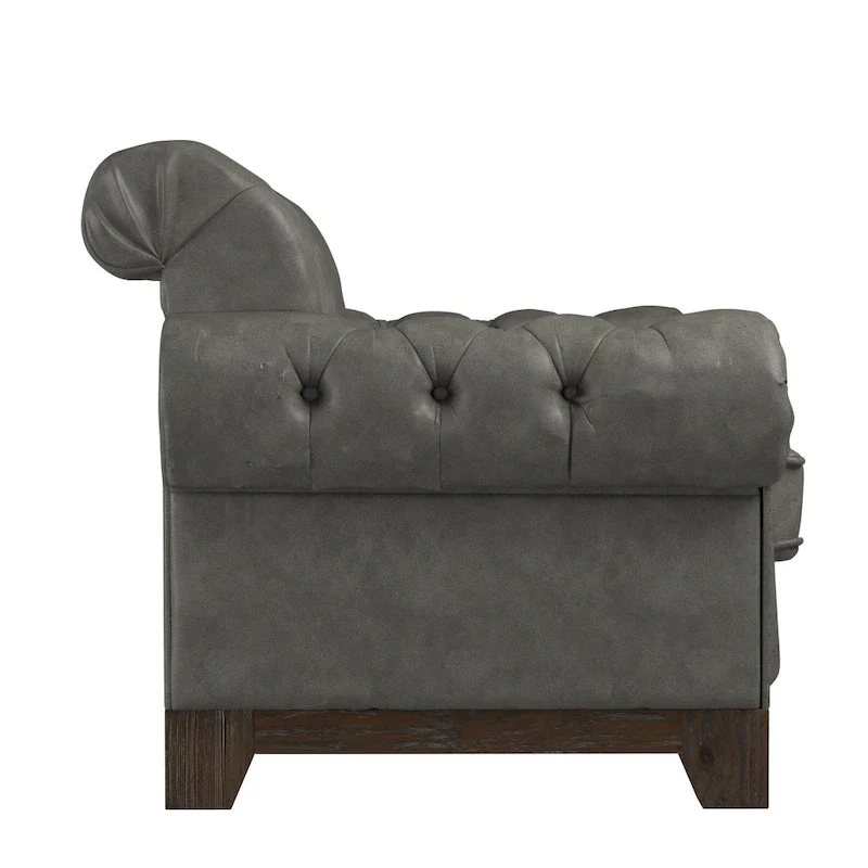 Greenwich Tufted Rolled Arm Nailhead Chesterfield Loveseat by iNSPIRE Q Artisan
