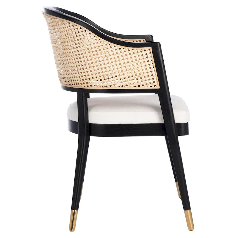 SAFAVIEH Couture Dominica Rattan Dining Chair - 23.4  W x 22.8  L x 33.6  H - 23 W x 23 D x 34 H