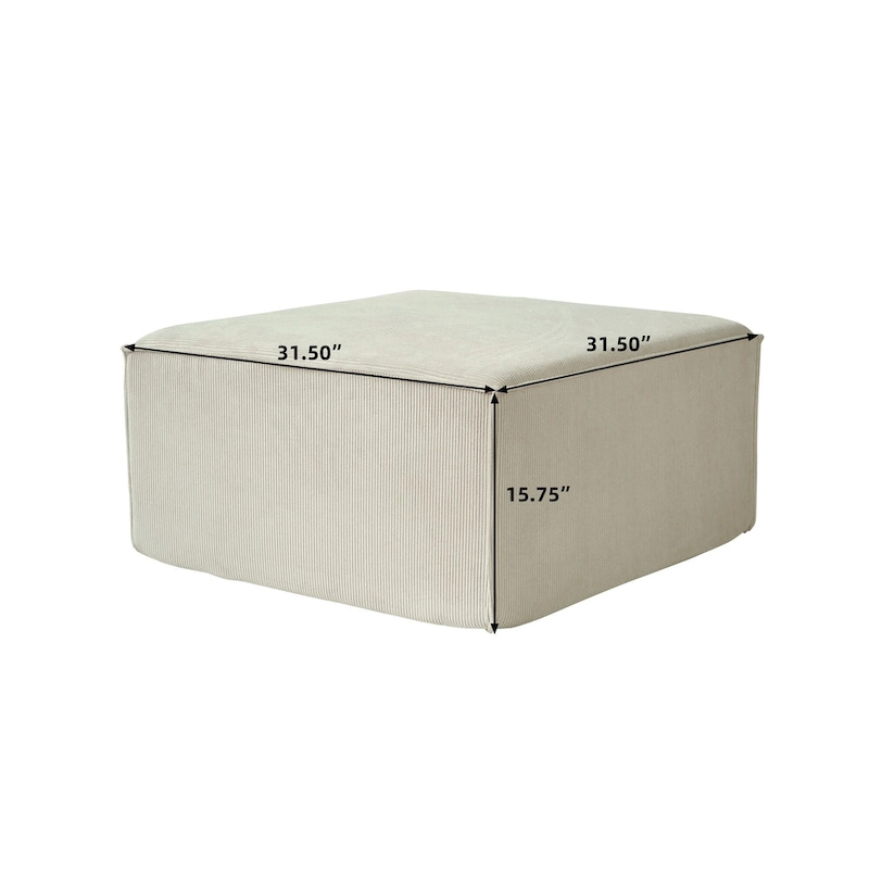 Modern Modular Sectional Sofa with 3 Pillows, Convertible Living Room Couch with Ottomans