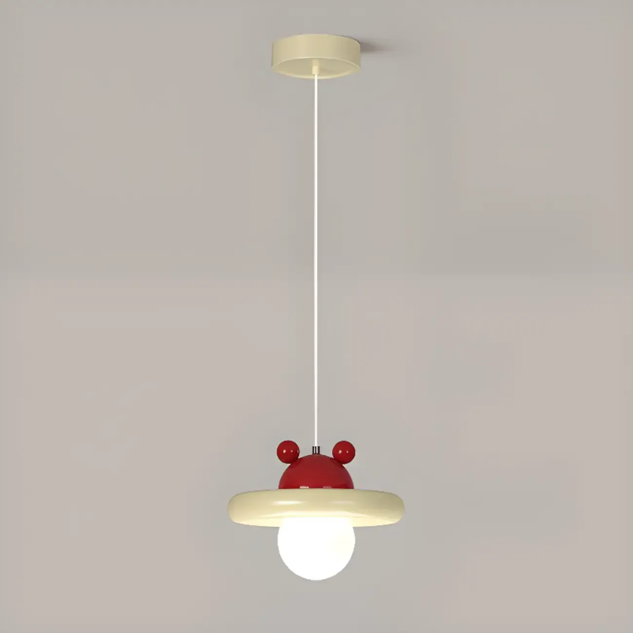 Modern Milk White Geometric Metal Pendant Light
